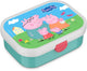 Mepal lunchbox campus - 750 ml - broodtrommel met vakjes voor kinderen - geschikt voor 4 boterhammen - peppa pig
