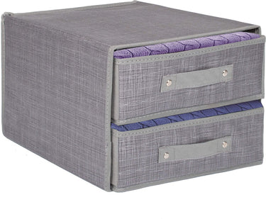 Springos kast organizer | kleding organizer | opberger | 2 lades | grijs