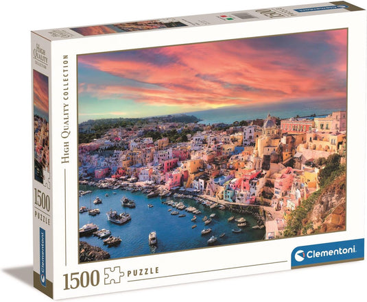 Clementoni - puzzel - 1500 stukjes - picturesque procida island - puzzel voor volwassenen - high quality collection