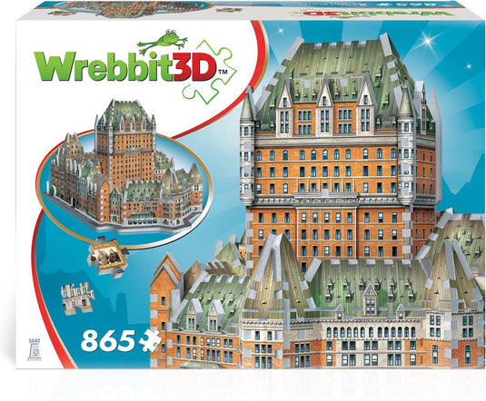 Wrebbit 3d puzzel - château frontenac - 865 stukjes - bouwset.