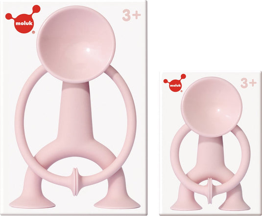 Moluk oogi actiefiguur junior - roze - h7,5cm - met zuignappen voor elk glad oppervlak - 3 jaar