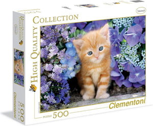 Clementoni puzzel kat met bloemen, 500st.