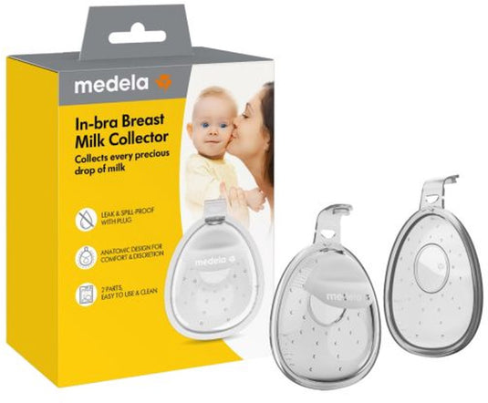 Medela in-bra breast milk collector - vangt moedermelk op - discreet in bh - anatomische vorm - zacht siliconen
