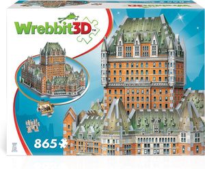 Wrebbit 3d puzzel - château frontenac - 865 stukjes - bouwset.