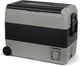 Steamy -e dual zone roller elektrische compressor koelbox op wielen - 56 liter - 12v en 230v - voor auto en camping - grijs