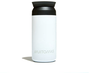 Muitomas thermofles - dubbel geïsoleerde voering - 350ml – 12 uur warm of 24 uur koude dranken - wit