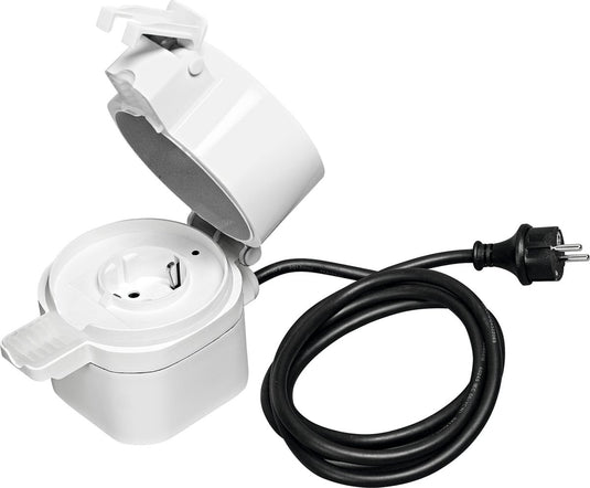 Ledvance smart+ zigbee outdoor slimme stopcontact voor eu plugs en stekkers.