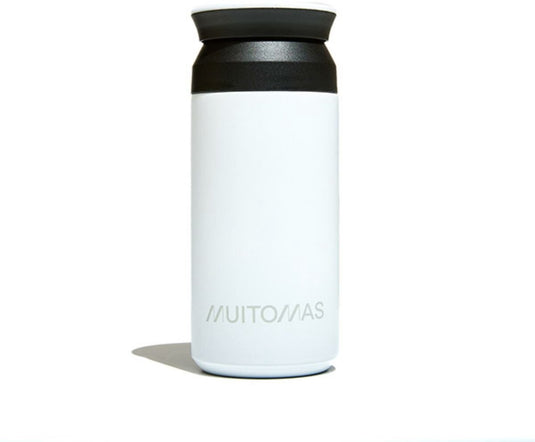 Muitomas thermofles - dubbel geïsoleerde voering - 350ml – 12 uur warm of 24 uur koude dranken - wit