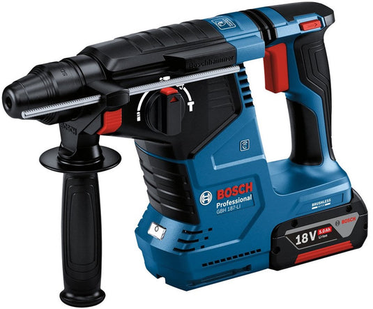 Bosch blauw gbh 18v-24c professional accu boorhamer | sds-plus | 2 x 5,0 ah accu + snellader | in l-boxx 0611923003
