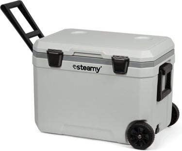 Steamy marine 45 roller - grote koelbox op wielen - speciaal voor op de boot - 45 liter - wit