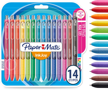 Paper mate inkjoy-gelpennen | medium punt (0,7 mm) | diverse kleuren | 14 stuks