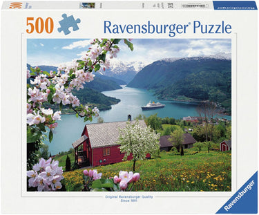 Ravensburger puzzel scandinavische idylle - legpuzzel 500 stukjes landschap.
