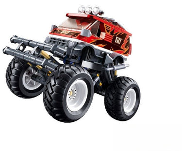 Sluban powerbricks bigfoot pullbackaandrijving off-road go bouwspeelgoed – constructiespeelgoed voertuig modelbouw – bouwdoos met 261 bouwstenen – m38-b1159 – vanaf 6 jaar