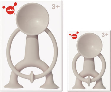 Moluk oogi actiefiguur junior - beige - h7,5cm - met zuignappen voor elk glad oppervlak - 3 jaar