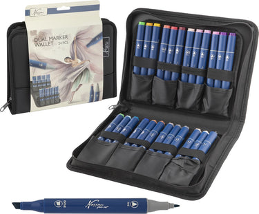 Creative craft group nassau markeretui met 24 ronde dual markers