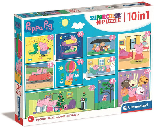 Clementoni puzzels peppa pig, 10in1