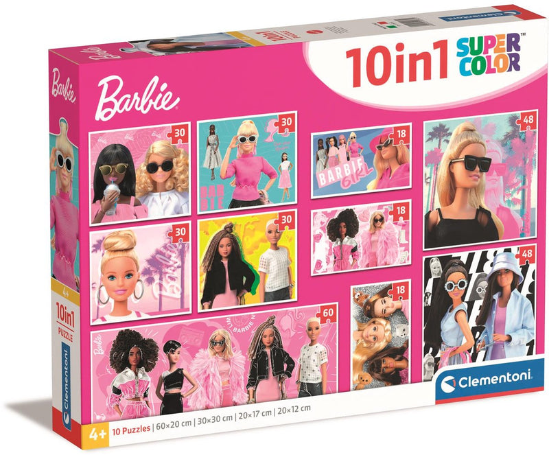 Load image into Gallery viewer, Clementoni legpuzzel super color 10in1 barbie

