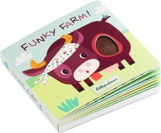 Lilliputiens - voelboek met geluiden - funky farm