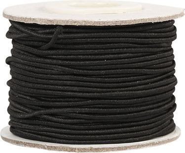 Creativ company elastiek dikte 1mm zwart, 25m