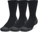 Under armour ua performance tech 3pk crew-blk unisex sportsokken - zwart - jet grijs