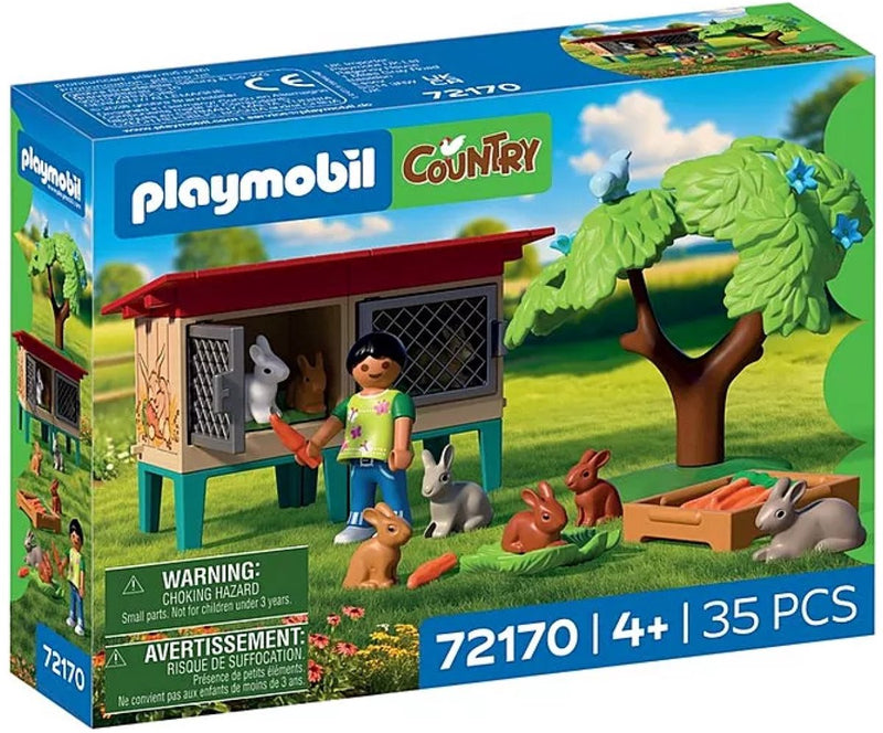 Load image into Gallery viewer, Playmobil country konijnenhok speelset boerderij dieren 72170.
