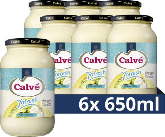 Calvé mayonaise pot - yofresh - 6 x 650 ml - voordeelverpakking