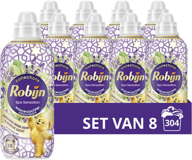 Robijn - wasverzachter - spa sensation - 8 flessen - 304 wasbeurten - voordeelverpakking