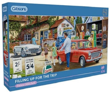 Gibsons - filling up for the trip (door trevor mitchell) - 636 stukjes 69×32cm (b×h) - panorama legpuzzel