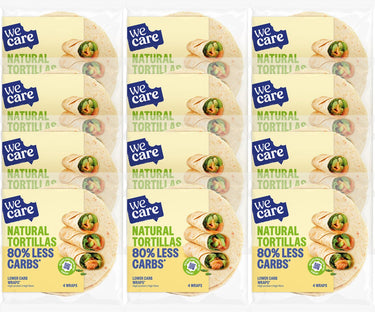 Wecare - lower carb - tortillas - naturel - 12 x 160 gr