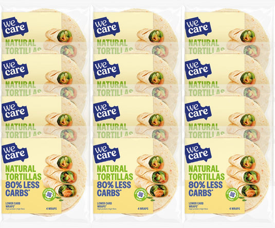 Wecare - lower carb - tortillas - naturel - 12 x 160 gr