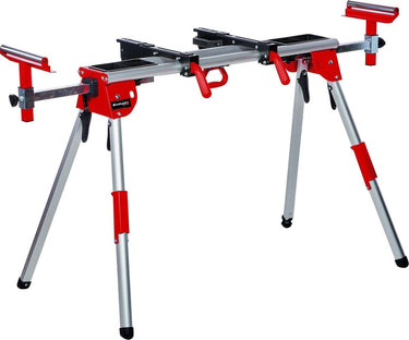 Einhell onderstel mss 1610 - maximaal 100 kg laadcapaciteit - onderstel voor afkortzagen - in hoogte verstelbaar - uitschuifbare werkstukdragers met geleiderollen - compact inklapbaar
