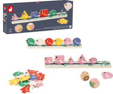 Janod - pedagogie - vogels sorteren op kleur, grootte en vorm