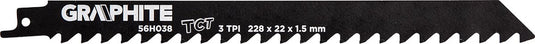 Grupa topex graphite - sabrezaagblad - 228mm - 3tpi - voor diverse materialen