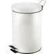 V-part - pedaalemmer 20 liter - steel - wit - prullenbak