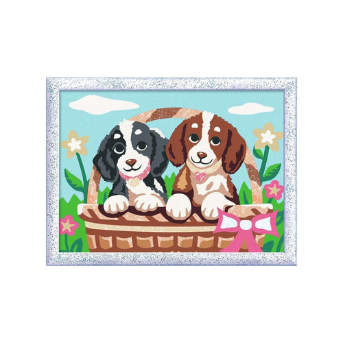 Ravensburger creart honden in een mandje