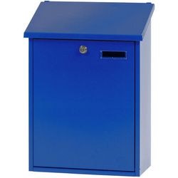 V-part - wandbrievenbus sebastian - galvanized steel powder coated - blauw - brievenbus