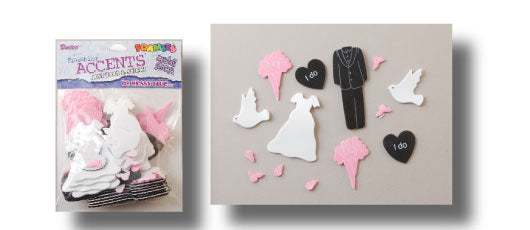Darice • foam stickers 66pcs wedding