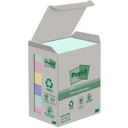 Pic sticky notes post-it recycled 38 x 51 pk 6 karton kleurenassortiment