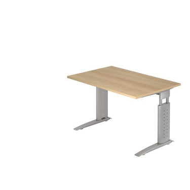 Bach bureau us12 hammerer vus12.e.s eiken, zilver 120 x 80 cm