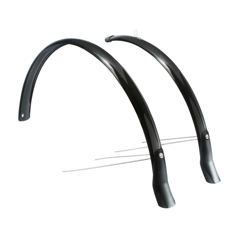 Load image into Gallery viewer, spatbordenset Snello 28 inch 46 mm kunststof zwart
