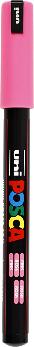 Uni posca marker pc-1mr roze - extra fine 0,7mm