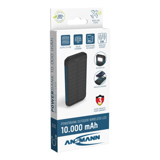Load image into Gallery viewer, Ansmann outdoor powerbank met zonnepaneel , led-lamp, 2x usb-a poort
