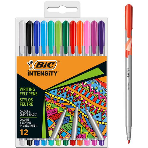 Load image into Gallery viewer, Bic viltstiften 964893 kleurenassortiment pak van 12
