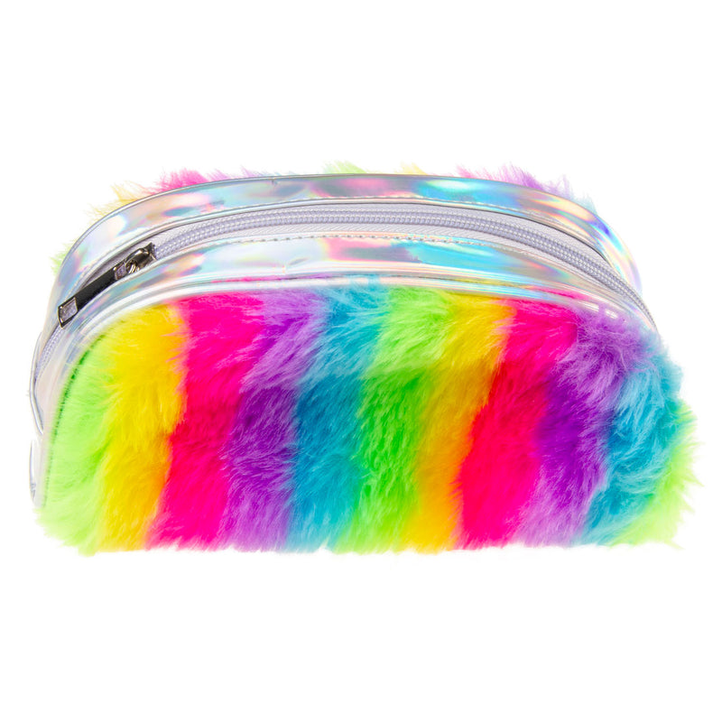 Load image into Gallery viewer, Duckiez fluffy etui regenboog

