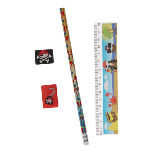 Duckiez schrijfset piraat kleur