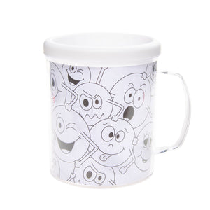 Duckiez kleur je eigen beker smiley 10 cm | 24 stuks