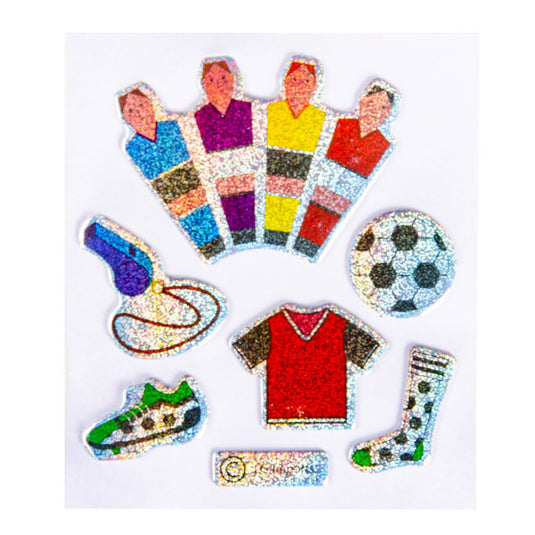 Duckiez stickers voetbal glinsterend