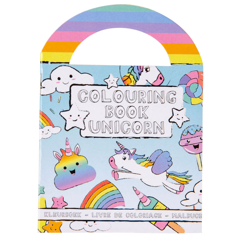 Load image into Gallery viewer, Duckiez kleurboekje met stickers eenhoorn
