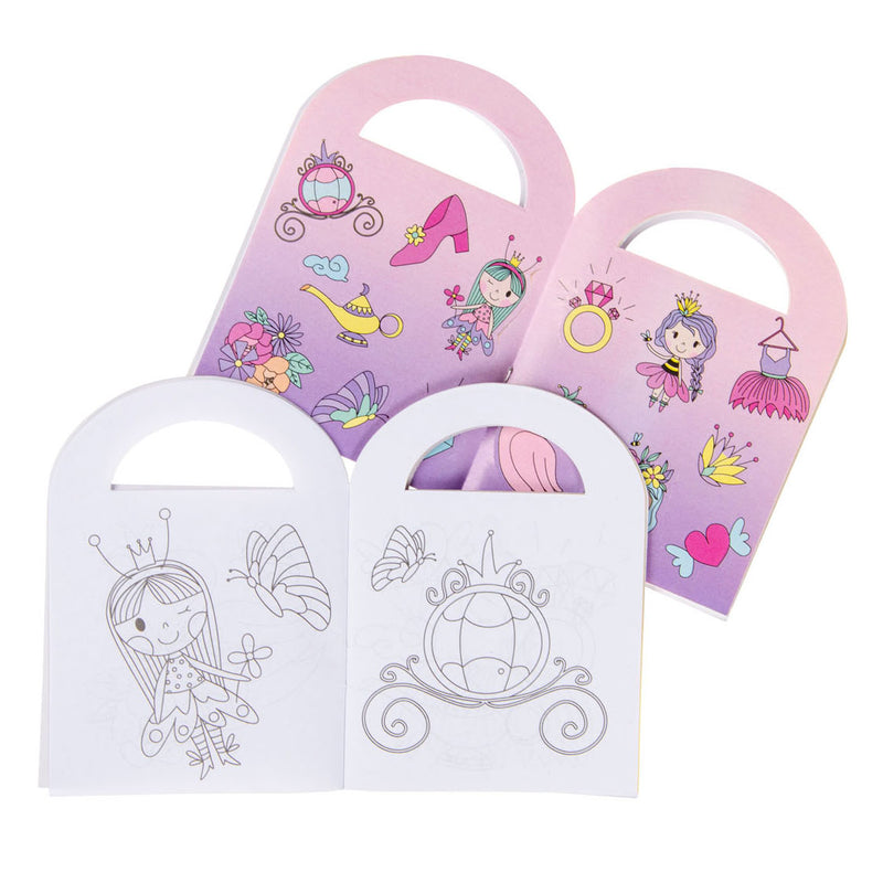 Load image into Gallery viewer, Duckiez kleurboekje met stickers prinses
