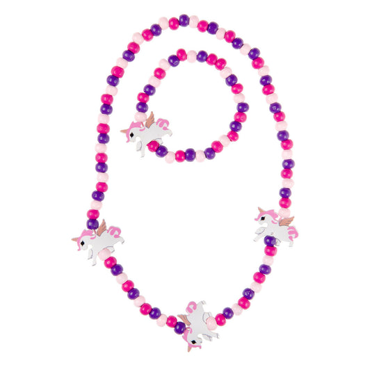 Duckiez houten ketting en armband eenhoorn